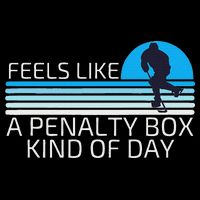 Funny Hockey Sunset Feels Like A Penalty Box Kind Of Day Cooling Performance Long Sleeve Crew
