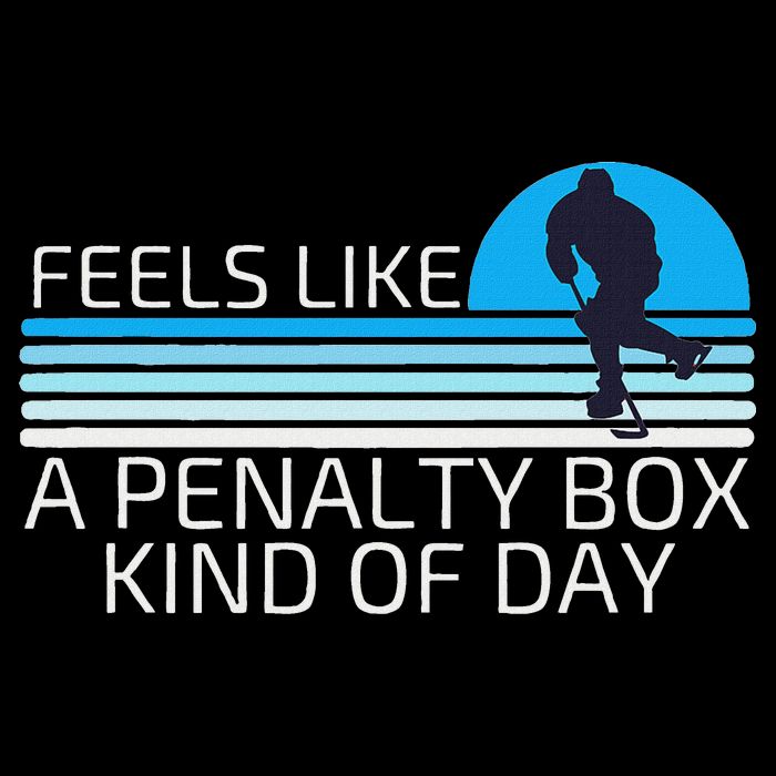 Funny Hockey Sunset Feels Like A Penalty Box Kind Of Day Cooling Performance Long Sleeve Crew