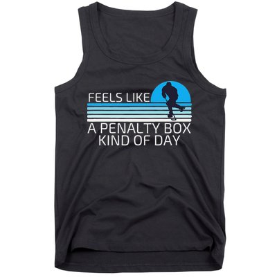 Funny Hockey Sunset Feels Like A Penalty Box Kind Of Day Tank Top