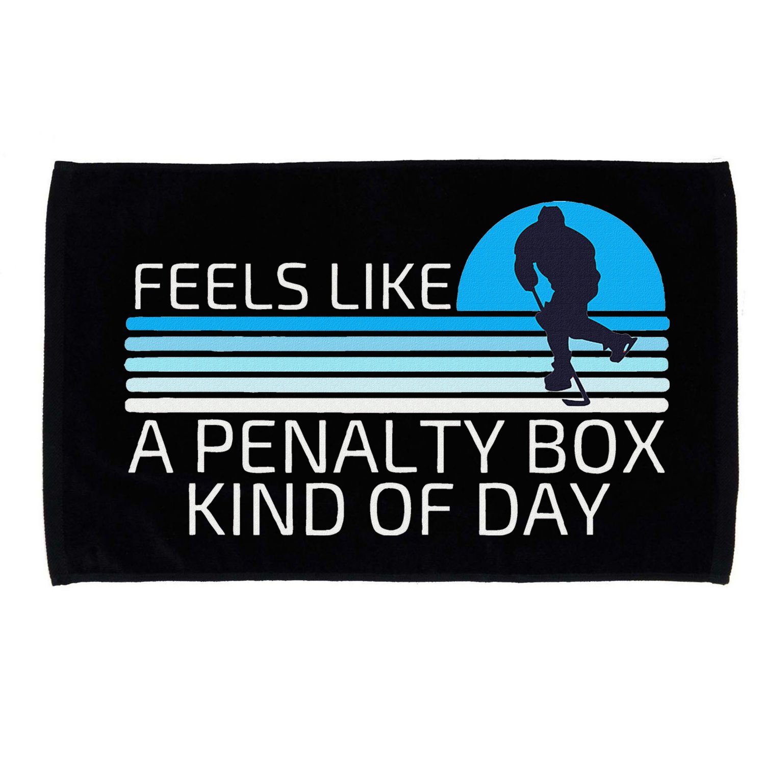 Funny Hockey Sunset Feels Like A Penalty Box Kind Of Day Microfiber Hand Towel