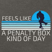 Funny Hockey Sunset Feels Like A Penalty Box Kind Of Day Cotton Canvas Backpack