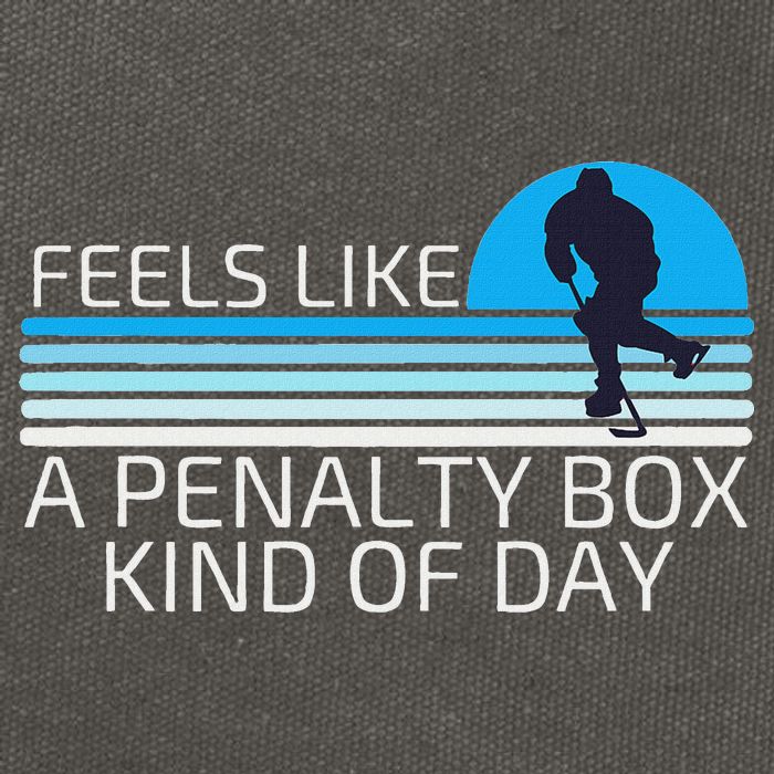 Funny Hockey Sunset Feels Like A Penalty Box Kind Of Day Cotton Canvas Backpack