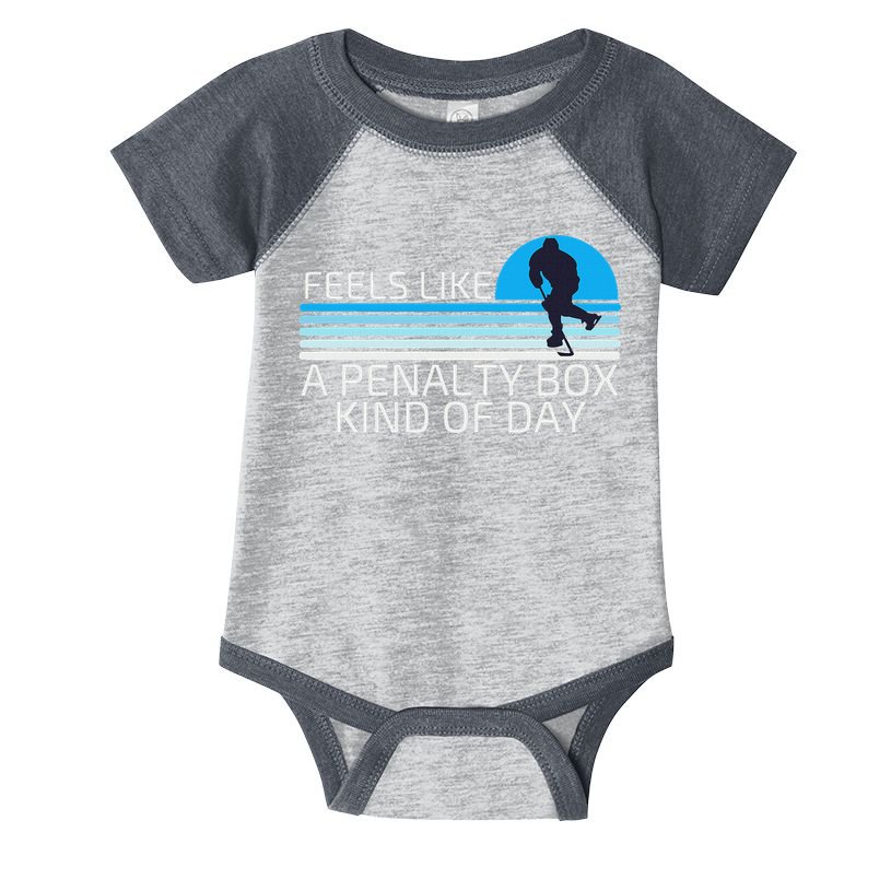 Funny Hockey Sunset Feels Like A Penalty Box Kind Of Day Infant Baby Jersey Bodysuit