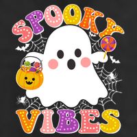 Funny Halloween Spooky Vibes Trick Or Treating Ghost Cool Comfort Performance Bucket Hat