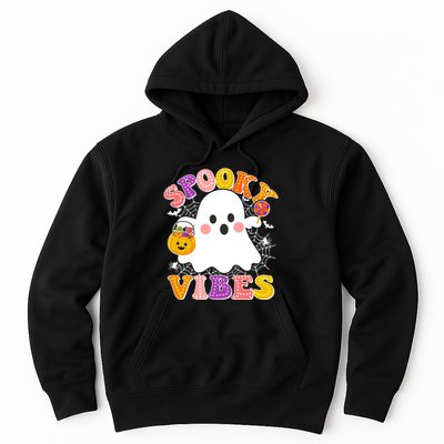 Funny Halloween Spooky Vibes Trick Or Treating Ghost Hoodie