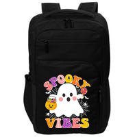 Funny Halloween Spooky Vibes Trick Or Treating Ghost Impact Tech Backpack