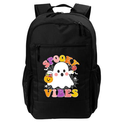 Funny Halloween Spooky Vibes Trick Or Treating Ghost Backpack