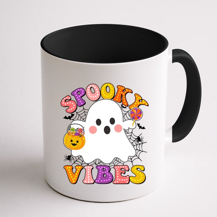 Funny Halloween Spooky Vibes Trick Or Treating Ghost Mug