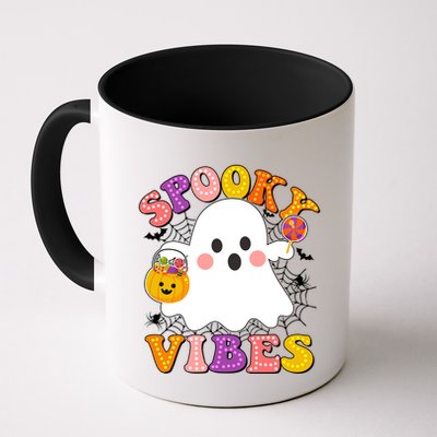 Funny Halloween Spooky Vibes Trick Or Treating Ghost Mug