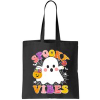 Funny Halloween Spooky Vibes Trick Or Treating Ghost Bag