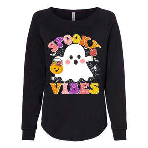 Funny Halloween Spooky Vibes Trick Or Treating Ghost Womens California Wash Sweatshirt