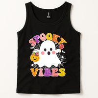 Funny Halloween Spooky Vibes Trick Or Treating Ghost Tank Top