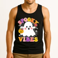 Funny Halloween Spooky Vibes Trick Or Treating Ghost Tank Top