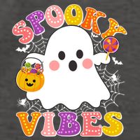 Funny Halloween Spooky Vibes Trick Or Treating Ghost Vector Backpack