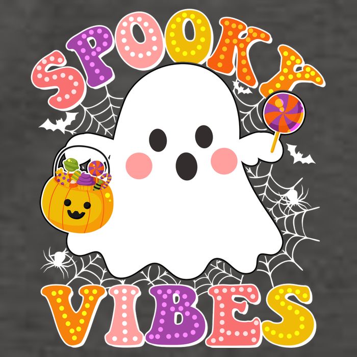 Funny Halloween Spooky Vibes Trick Or Treating Ghost Vector Backpack