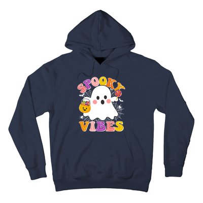 Funny Halloween Spooky Vibes Trick Or Treating Ghost Hoodie