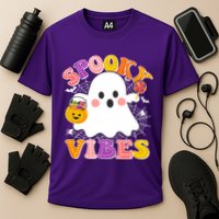 Funny Halloween Spooky Vibes Trick Or Treating Ghost Performance Shirt
