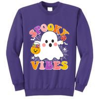 Funny Halloween Spooky Vibes Trick Or Treating Ghost Sweatshirt