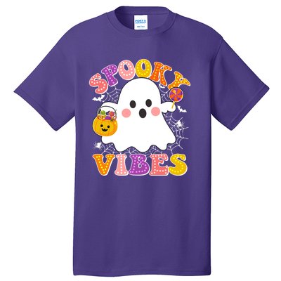 Funny Halloween Spooky Vibes Trick Or Treating Ghost Tall T-Shirt