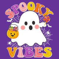 Funny Halloween Spooky Vibes Trick Or Treating Ghost Baby Bodysuit