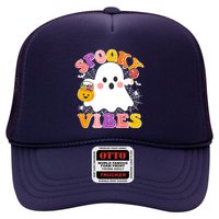 Funny Halloween Spooky Vibes Trick Or Treating Ghost Trucker Hat