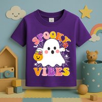 Funny Halloween Spooky Vibes Trick Or Treating Ghost Toddler T-Shirt