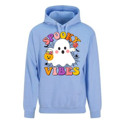 Funny Halloween Spooky Vibes Trick Or Treating Ghost Unisex Surf Hoodie