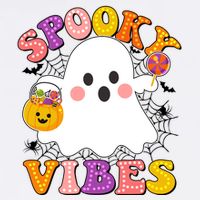 Funny Halloween Spooky Vibes Trick Or Treating Ghost Garment-Dyed Sweatshirt