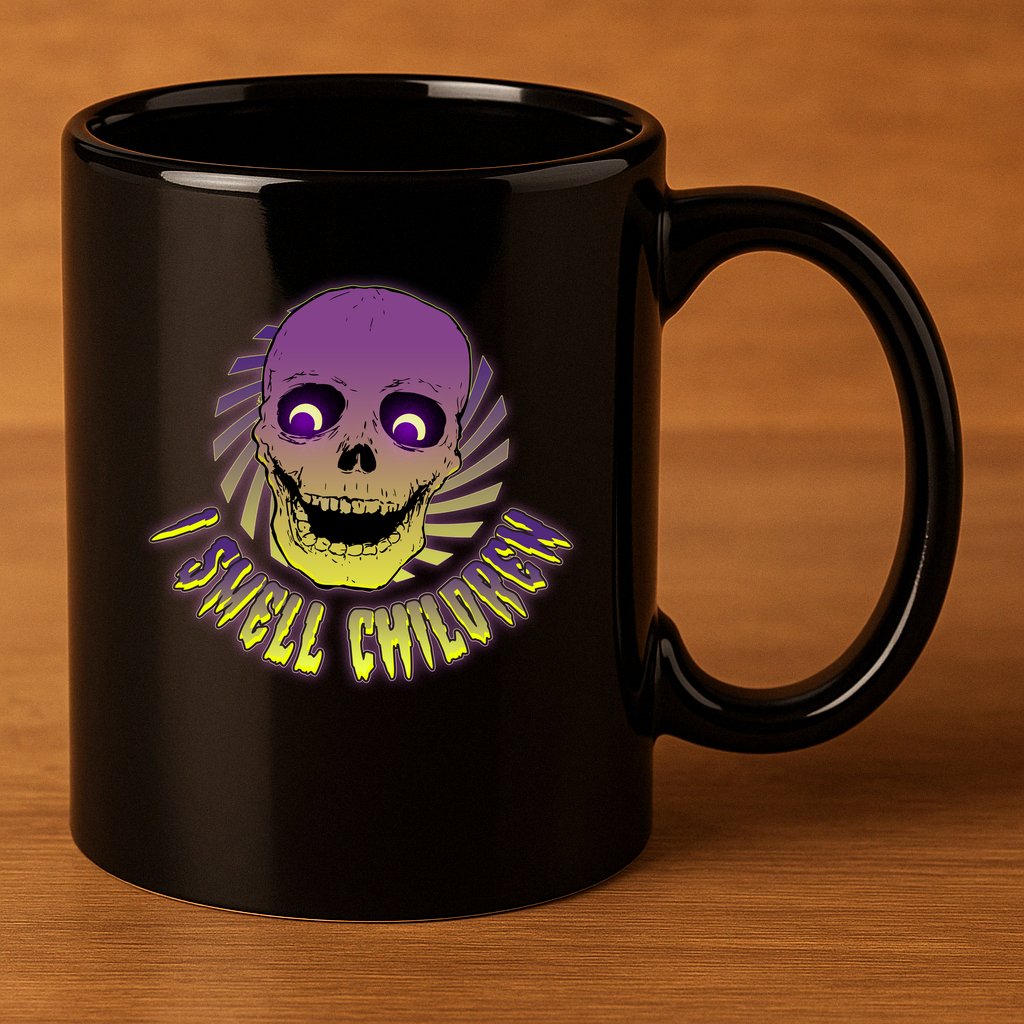 Funny Halloween Skull I Smell Children 11oz C Handle Ceramic Mug