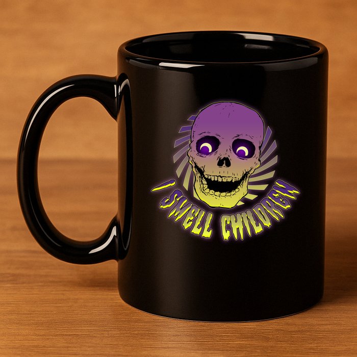 Funny Halloween Skull I Smell Children 11oz C Handle Ceramic Mug