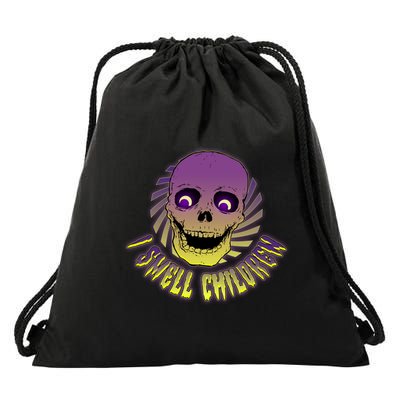 Funny Halloween Skull I Smell Children Drawstring Bag