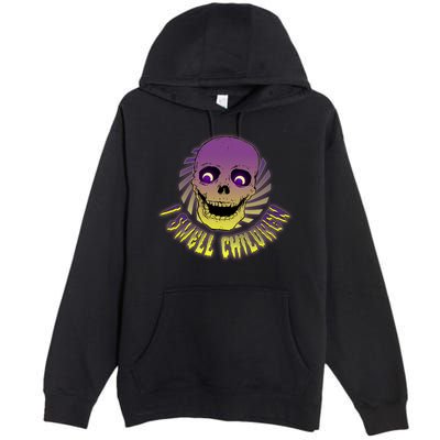 Funny Halloween Skull I Smell Children Premium Pullover Hoodie