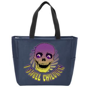 Funny Halloween Skull I Smell Children Zip Tote Bag