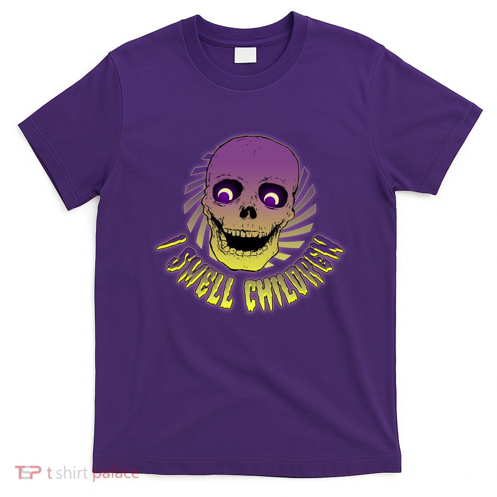 Funny Halloween Skull I Smell Children T-Shirt