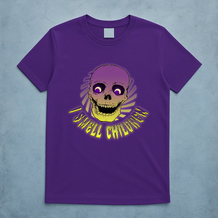 Funny Halloween Skull I Smell Children T-Shirt