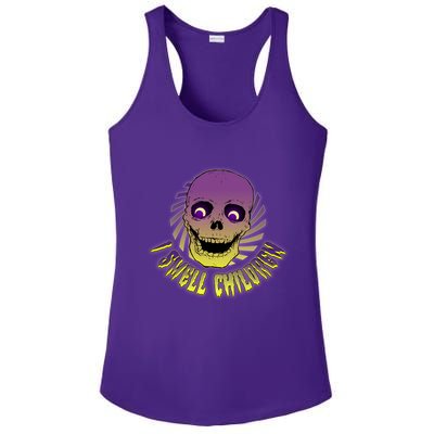 Funny Halloween Skull I Smell Children Ladies PosiCharge Competitor Racerback Tank