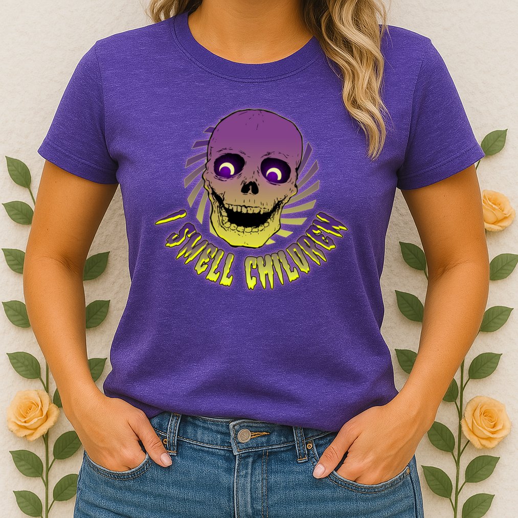 Funny Halloween Skull I Smell Children Womens T-Shirt