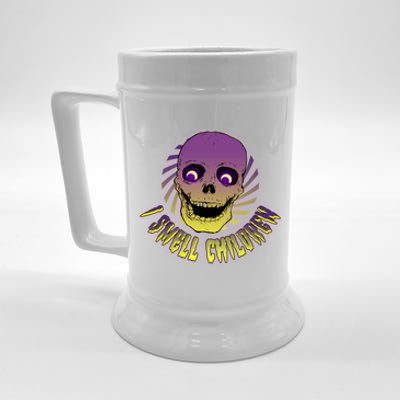 Funny Halloween Skull I Smell Children Beer Stein