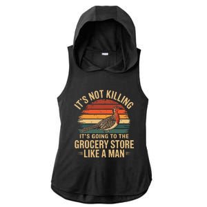 Funny Hunting Saying Woodcock Hunter I Grocery Store Ladies PosiCharge Tri-Blend Wicking Draft Hoodie Tank