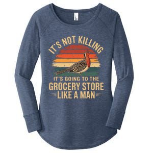 Funny Hunting Saying Woodcock Hunter I Grocery Store Women's Perfect Tri Tunic Long Sleeve Shirt