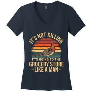 Funny Hunting Saying Woodcock Hunter I Grocery Store Women's V-Neck T-Shirt