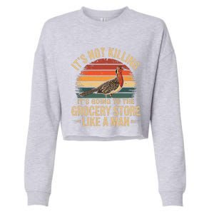 Funny Hunting Saying Woodcock Hunter I Grocery Store Cropped Pullover Crew