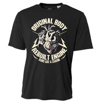 Funny Heart Surgery Original Body And Rebuilt Engine Cooling Performance Crew T-Shirt