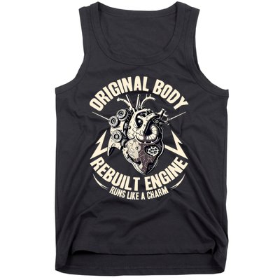 Funny Heart Surgery Original Body And Rebuilt Engine Tank Top