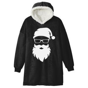 Funny Hipster Santa Last Minute Retro Christmas Matching Hooded Wearable Blanket