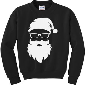 Funny Hipster Santa Last Minute Retro Christmas Matching Kids Sweatshirt