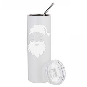 Funny Hipster Santa Last Minute Retro Christmas Matching Stainless Steel Tumbler