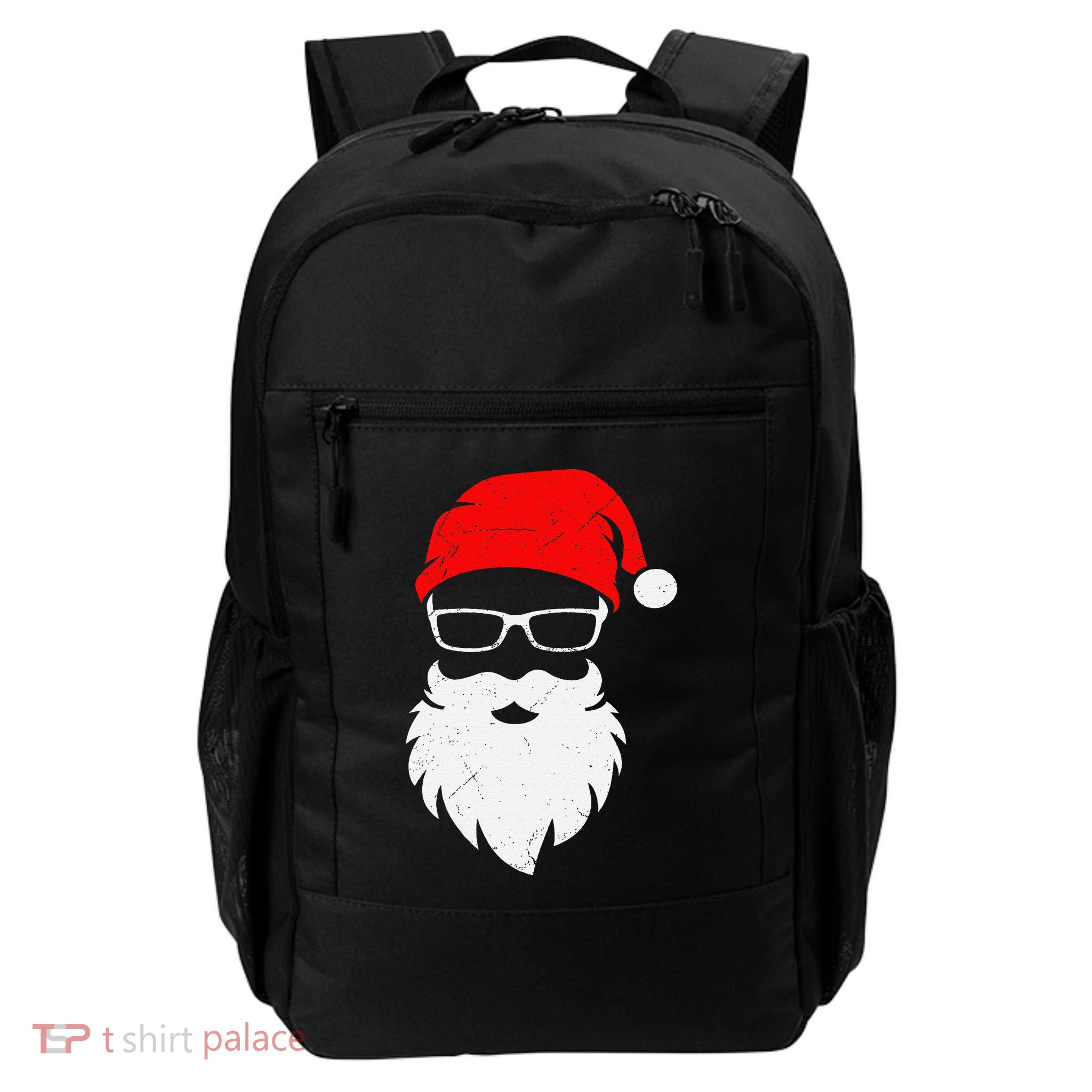 Funny Hipster Santa Last Minute Retro Christmas Matching Daily Commute Backpack