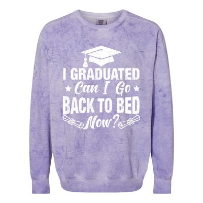 Funny High School College Graduation Graduated For Him Her Colorblast Crewneck Sweatshirt