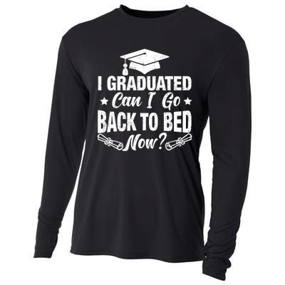 Funny High School College Graduation Graduated For Him Her Cooling Performance Long Sleeve Crew